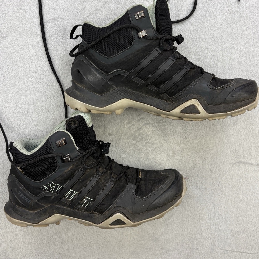 Adidas Womens Shoes 9 Black Terrex Swift R2 Gore Tex Bungee Hiking CM7503 Boots